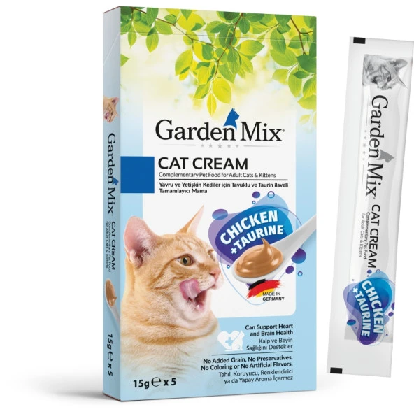 Gardenmix Kedi Kreması Tavuk+taurin 15gr*5 Skt:06/2027 ürün görseli 1