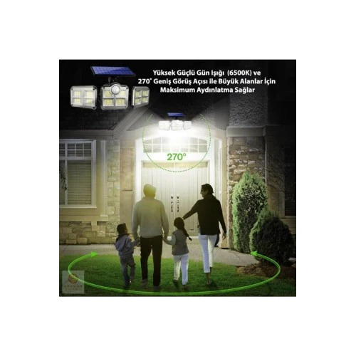 Periboia Uzaktan Kumandalı 122 Led Sensörlü Bahçe Lambası ürün görseli 1