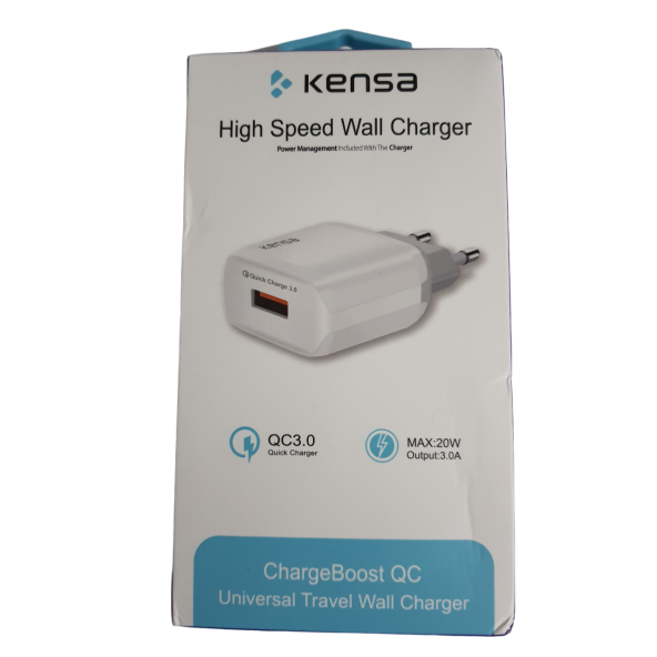 KENSA 3.0A 20W ŞARJ BAŞLIĞI HIZLI ŞARJ QUİCK ŞARJ ÖZELLİKLİ ürün görseli 1