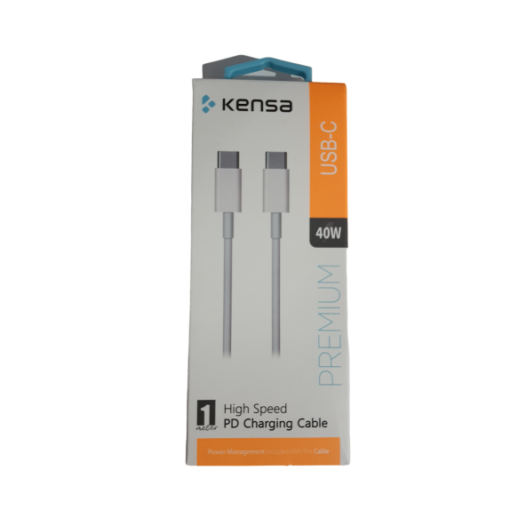 KENSA 40 W TYPE-C To TYPE-C ULTRA HIZLI  PD ŞARJ KABLOSU ürün görseli 1