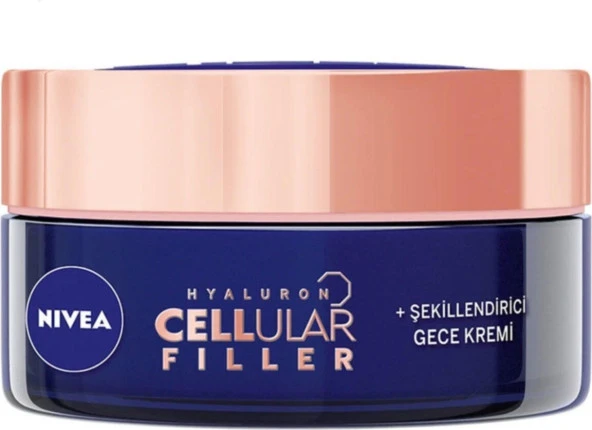 Nivea Hyaluron Cellular Fıller Şekillendirici Yaşlanma Karşıtı Gece Kremi 50 ml ürün görseli 1