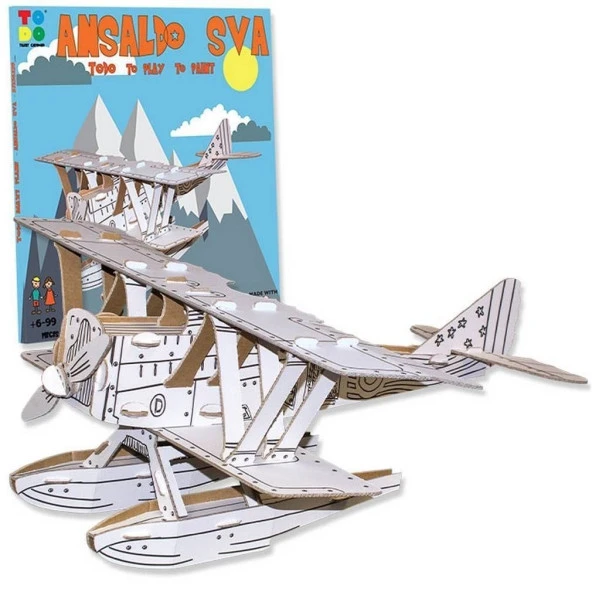 Boyama Ve Montaj İçin Kit Kartonunda Ansaldo Sva Uçağı Karton Model ürün görseli 1
