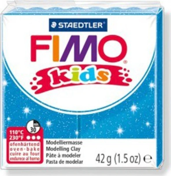 Staedtler Fimo Kids Polimer Kil 42Gr. Glitter Blue ürün görseli 1