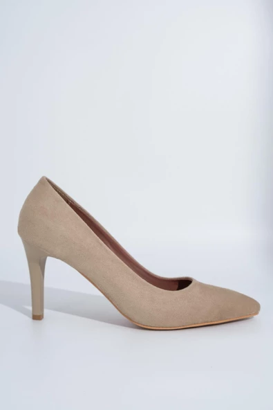 Ten Süet Stiletto Topuklu Ayakkabı - Anger - Resim 2