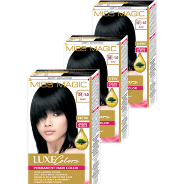 Mıss Magıc 1,0 Siyah (Black) 3lü Set Boya ürün görseli 1