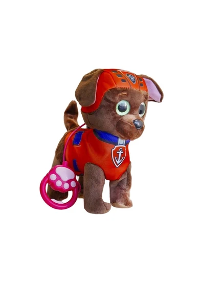 Paw Patrol ZUMA Köpek Yürüyen, Havlayan Müzikli Tasmalı Kumandalı Peluş Oyuncak ürün görseli 1
