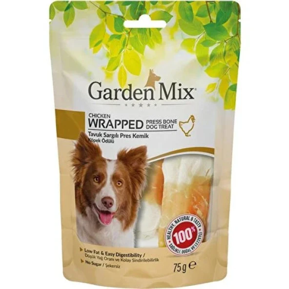 Gardenmix Tavuk Sargılı Kemik Köpek Ödülü 75 Gr SKT:11/2027 ürün görseli 1