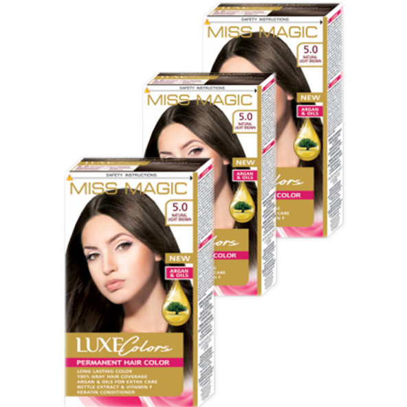 Mıss Magıc 5.0 Açık Kahverengi (Natural Lıght Brown) 3 lü Set Boya ürün görseli 1