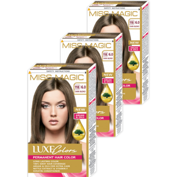 Mıss Magıc 6.0 Koyu Sarı Kumral (Dark Blond) 3 lü Set Boya ürün görseli 1