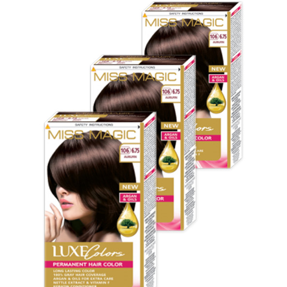 Mıss Magıc 6.75 Kestane (Aubum) 3 lü Set Boya - Resim 2