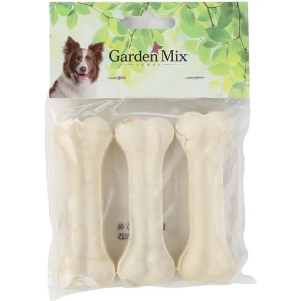 Gardenmix Sütlü Deri Kemik 10 Cm 40-45 G3 Lü Paket SKT:12/2026 ürün görseli 1