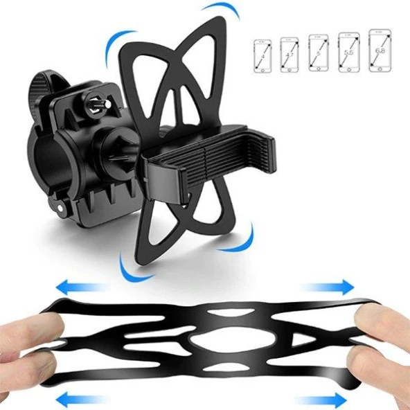 Zhltools 360 Dönerli Universal Bisiklet Telefon Tutucu - Resim 5