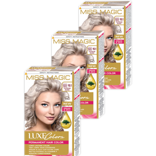Mıss Magıc Saç Boyası No 10,1 Platin Sarı ( Platınum Blond ) 3 lü Set Boya ürün görseli 1
