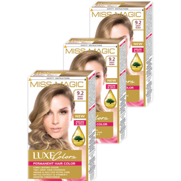 Mıss Magıc Saç Boyası No 9,2 Kum Sarısı ( Sandy Blond ) 3 lü Set Boya ürün görseli 1