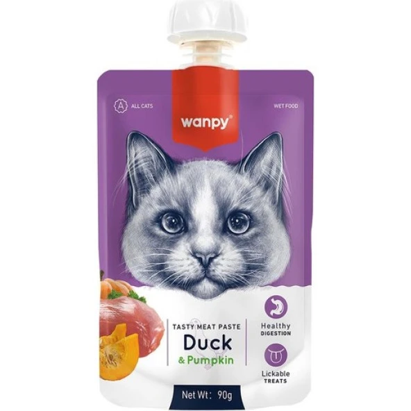 Wanpy Taze Ördek Bal Kabaklı Kedi Et Ezmesi 90 Gr ürün görseli 1