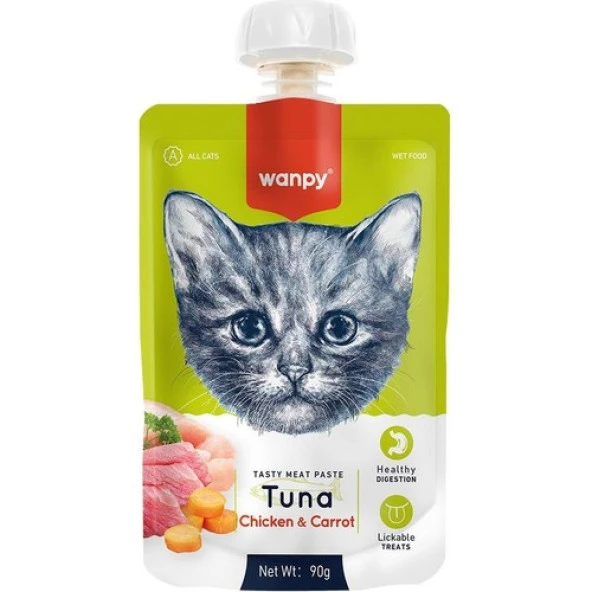 Wanpy Taze Ton Balık Tavuk Kedi Et Ezmesi 90 Gr ürün görseli 1