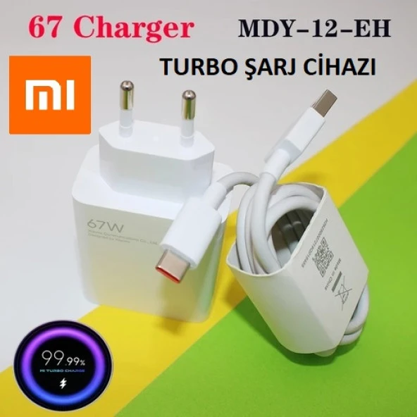 Orjinal Xiaomi Poco F3 / Poco X3 Pro / Poco X3 Nfc Type-C Kablo ve 67W 6A Şarj cihazı 67WXIAOMI0791 ürün görseli 1