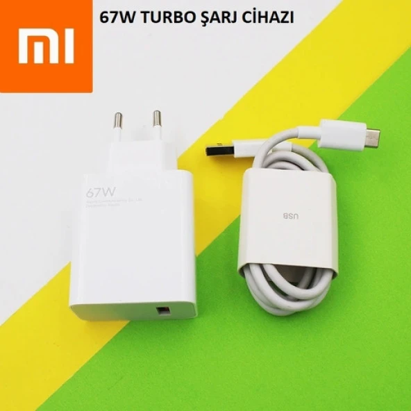Orjinal Xiaomi Redmi Mi Type-C Data Kablo ve 67W 6A MYD-12-EH Hızlı Şarj cihazı 67WXIAOMI0817 ürün görseli 1