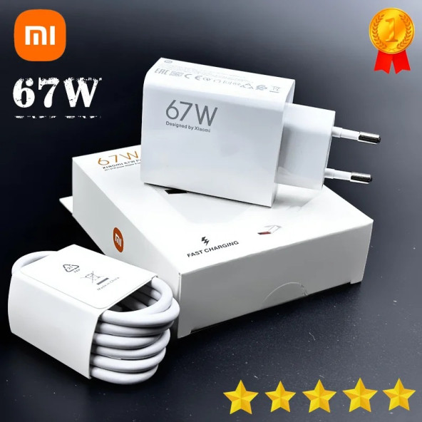 Orjinal Xiaomi Redmi 8 Type-C Data Kablo ve 67W 6A MYD-12-EH Hızlı Şarj cihazı ürün görseli 1