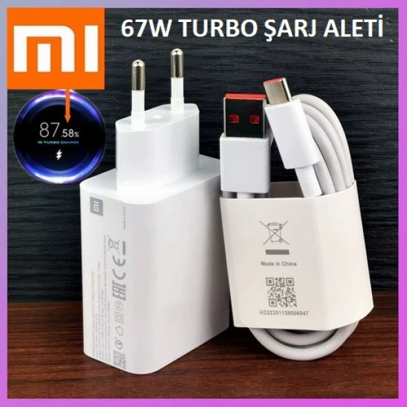 Orjinal Xiaomi Redmi Note 13 Pro+ Type-C Data Kablo ve 67W 6A MYD-12-ES Hızlı Şarj cihazı 67WXIAOMI1476 ürün görseli 1