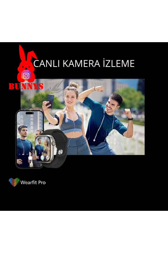 Oppo A54 Uyumlu Akıllı Saat ULTRA MAX 2024 Kordon Hediyeli Amoled Ekran ürün görseli 1