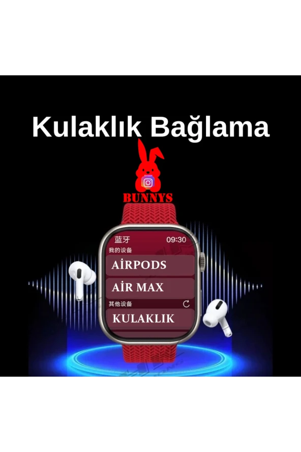 Samsung Galaxy M30 Uyumlu Akıllı Saat ULTRA MAX 2024 Kordon Hediyeli Amoled Ekran ürün görseli 1