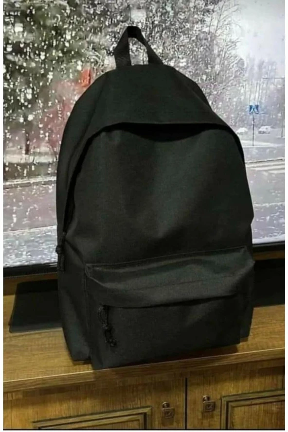 Viastoree Düz Siyah Günlük Seyahat Kurs Sırt Çantası V10040 ürün görseli 1
