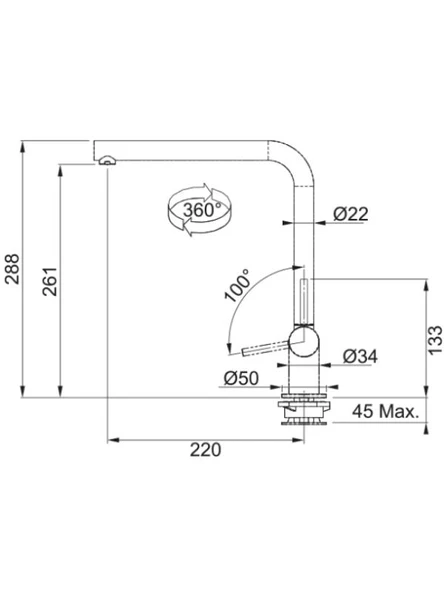Franke Neptune Window Krom Mutfak Bataryası - Resim 4