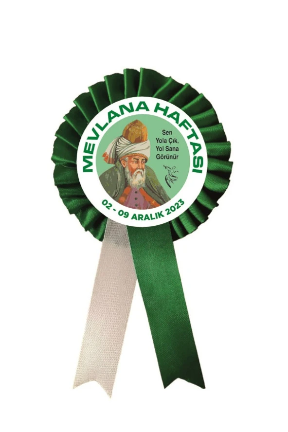 yıldızkurdelaankara MEVLANA HAFTASI SATEN KOKART ROZET 10ADET ürün görseli 1