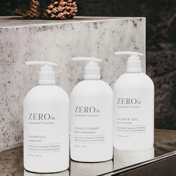 Zero/o Naturally Kind Shampoo 443ML + Conditioner 443 ML + Shower Gel 443 ML ürün görseli 1