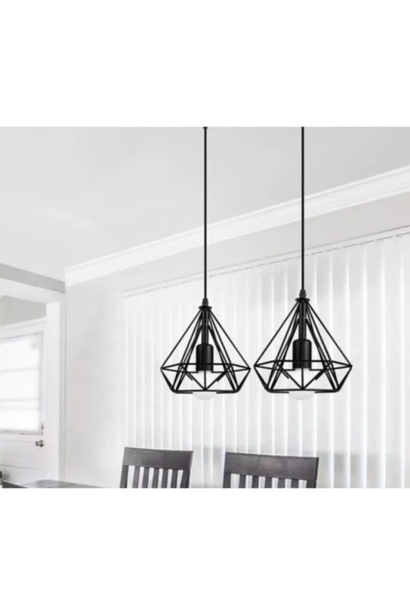 Livora Lighting Prizma Siyah Tekli Sarkıt Avize ürün görseli 1