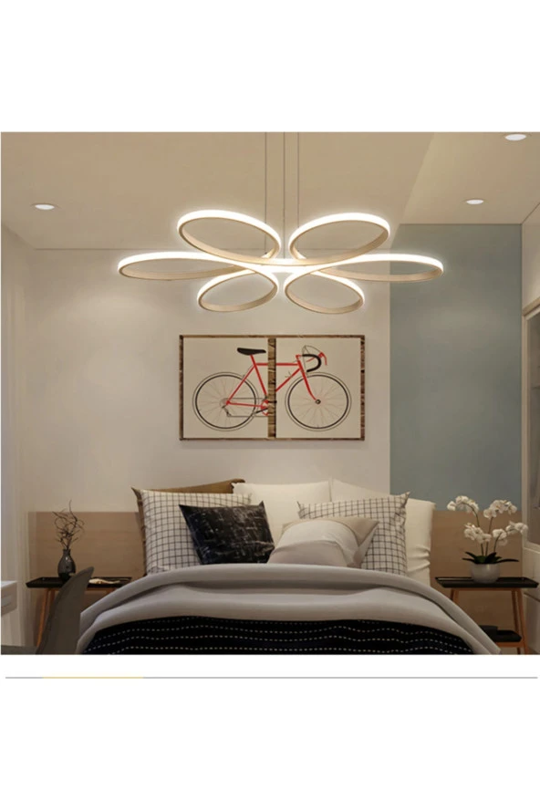 Livora Lighting Stella Modern Ledli Beyaz Spor Avize Salon Mutfak Yatak Odası Avizesi ürün görseli 1