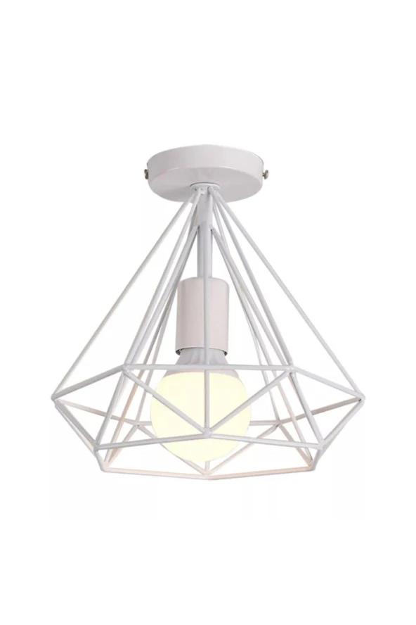 Livora Lighting Prizma Beyaz Tekli Avize - Resim 2