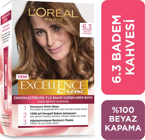 L'oréal Paris Excellence Creme Saç Boyası 6.3 Badem Kahvesi ürün görseli 1