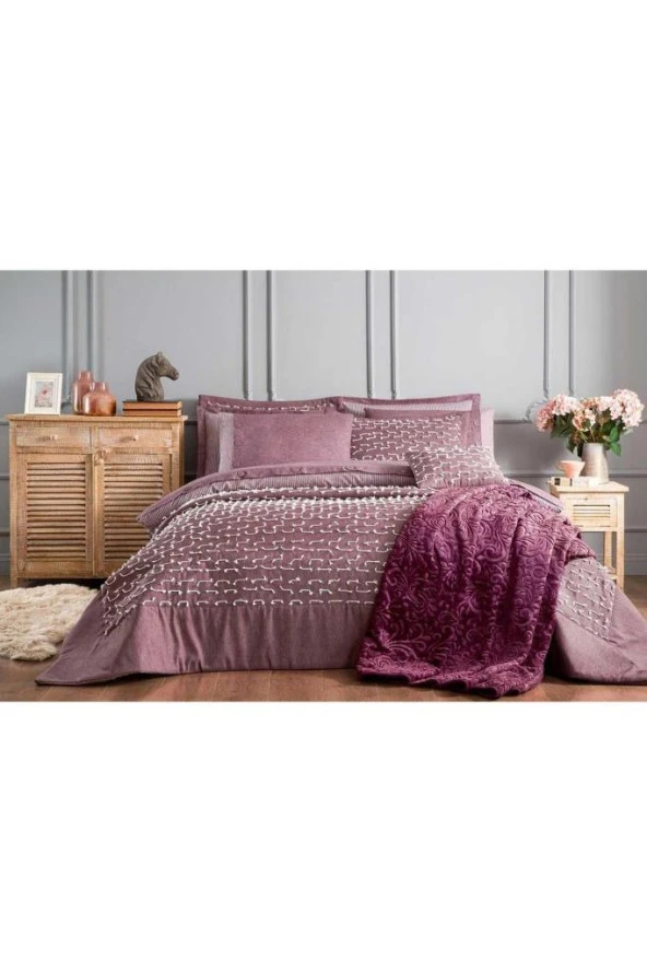 Özdilek Çeyiz Seti Naturel Deco Rose - Resim 2