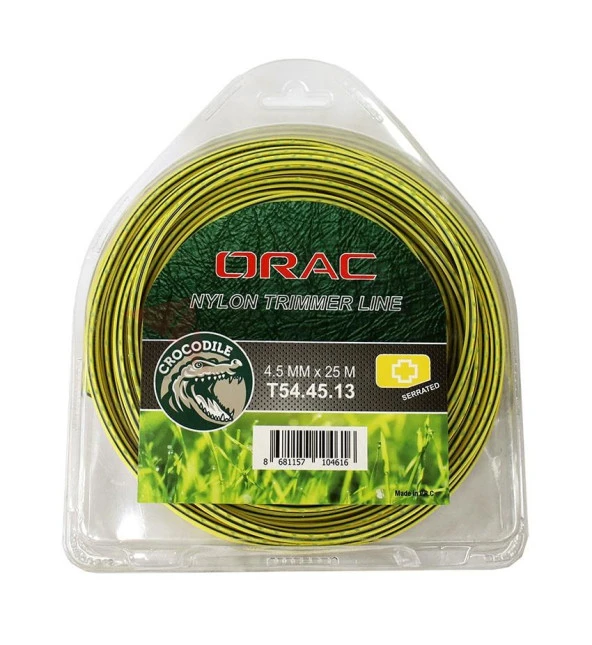 Orac Orac 4,50 mm 25 mt. Dişli Tırtıklı Sarı Tırpan Misinası ürün görseli 1