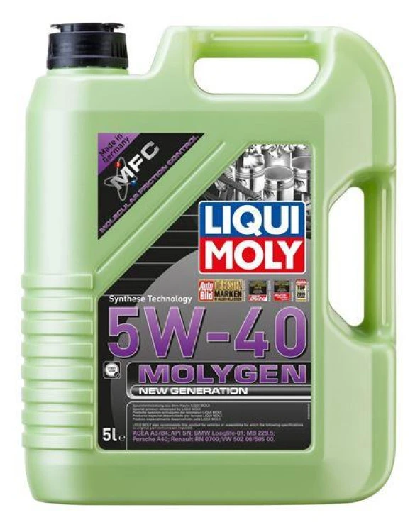 LIQUI MOLY LM 8536 MOLYGEN NEW GENERATION 5W40 5L ürün görseli 1