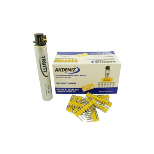 Akdeniz 2,9 x 38 Mm Havalı Beton çivisi 1000 Adet + Gaz ürün görseli 1
