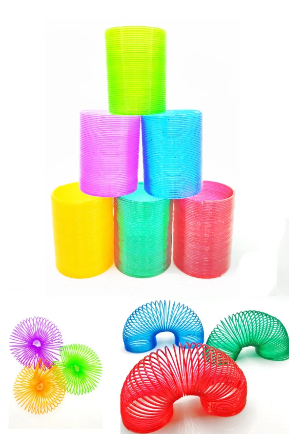 Renkli Stres Yayı Oyuncak Stres Yayı - 5 cm çapında - 1 Adet ürün görseli 1