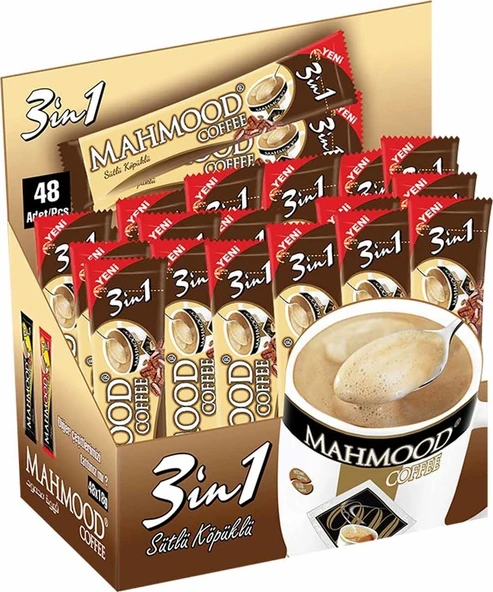 Mahmood Coffee 3ü1 Arada Sütlü Köpüklü 18 gr 48li ürün görseli 1