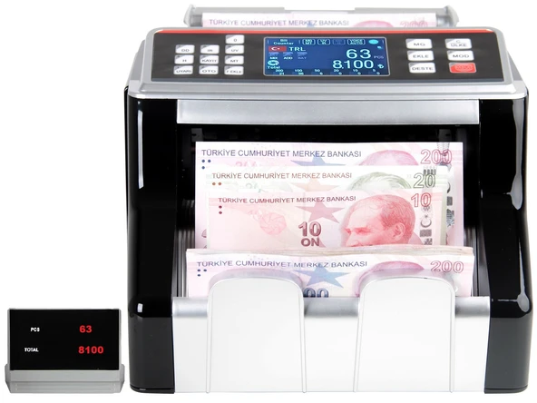Baove GB8200S Karışık Para Sayma Makinesi - TL - Euro - Usd - Türkçe Sesli Uyarı + Müşteri Ekranı ürün görseli 1