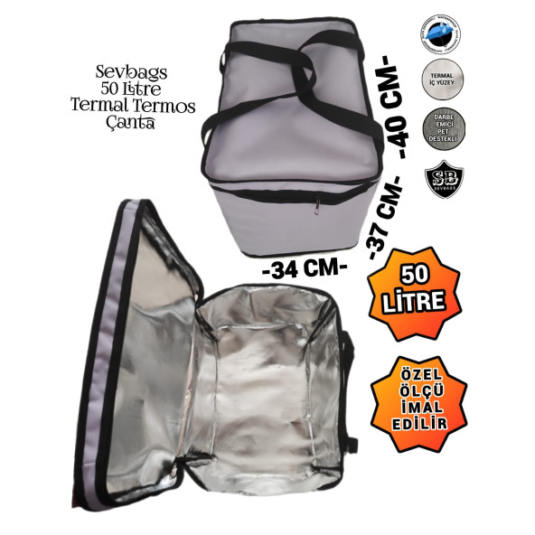 SEVBAGS TERMAL TERMOS PİKNİK KAMP SEYAHAT SICAK SOĞUK 50 LİTRE TERMOS ÇANTA ürün görseli 1