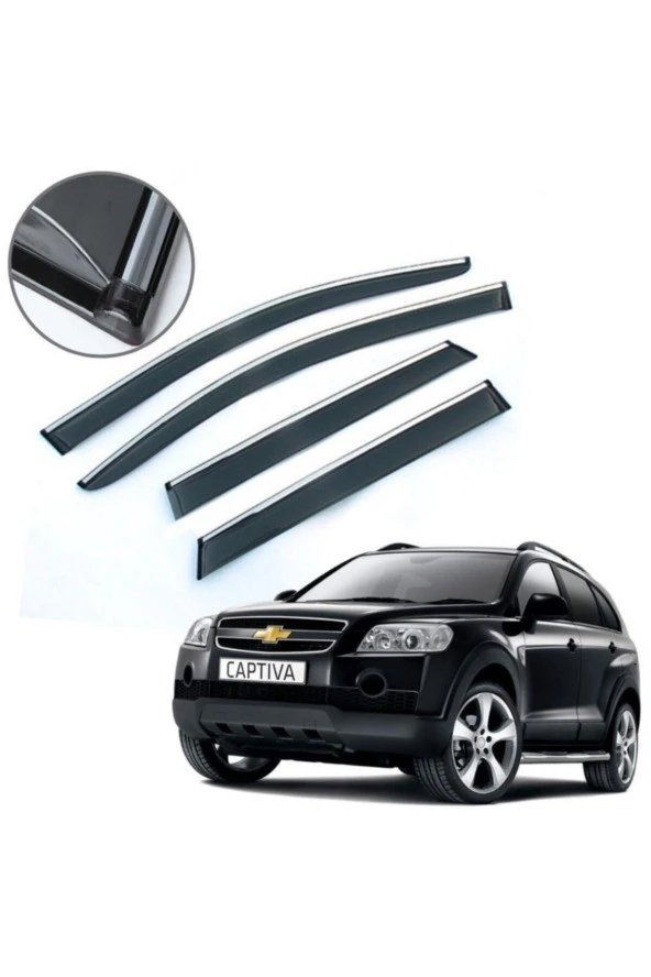 Chevrolet Captiva Krom Çıtalı Cam Rüzgarlığı ürün görseli 1
