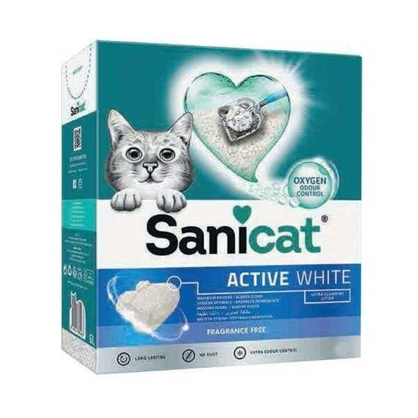 Sanicat Active White Ultra Topaklanan Kedi Kumu 6 lt ürün görseli 1