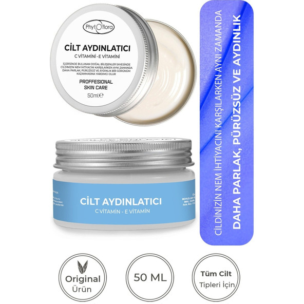 Phytoflora Cilt Aydınlatıcı ve Canlandırıcı Bakım Kremi 50 ml ürün görseli 1