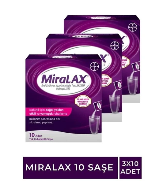 Miralax 10 Saşe 3'Lü PAKET (SKT:02/2029) ürün görseli 1