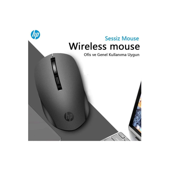 Hp S1000 Plus Kablosuz Sessiz Mouse Siyah - Resim 4