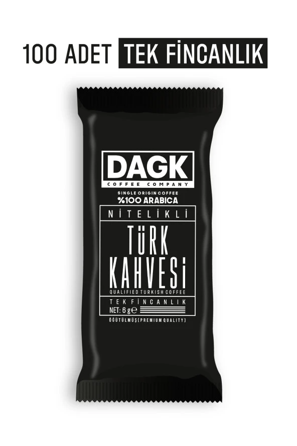 Türk Kahvesi Nitelikli Tek Fincanlık 6 G X 100 Adet ürün görseli 1