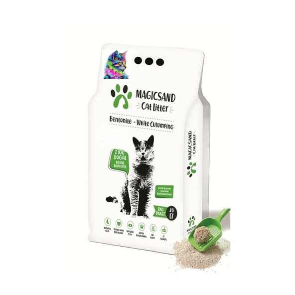 Magicsand Gökkuşağı İnce Taneli 20 lt Bentonit Kedi Kumu ürün görseli 1