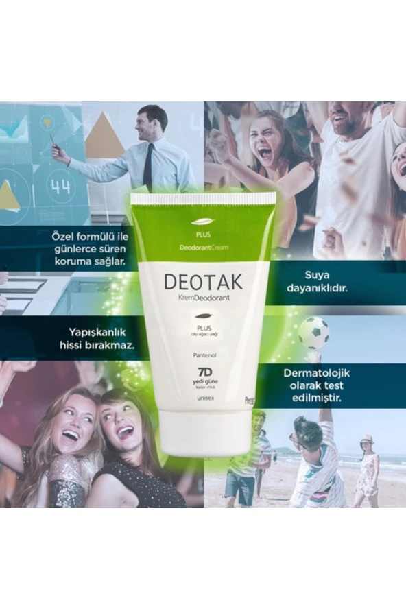 Deotak Plus Krem Deodorant 35 ml 8692255100134 - Resim 5